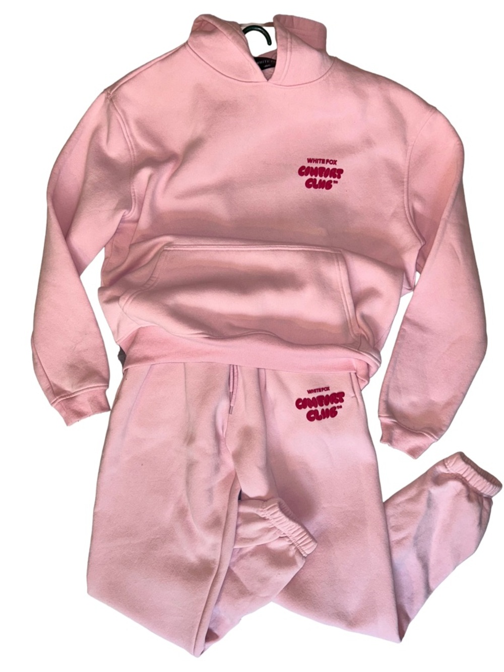 White Fox Comfort Club Oversized Hoodie & Sweatpants Bon Bon Pink XS/S